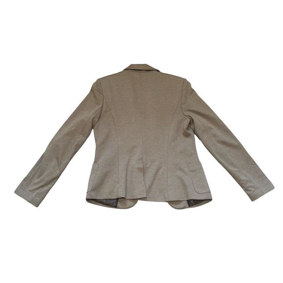 CYNTHIA ROWLEY Taupe Knit Blazer Jacket Career Stretch Size S - Picture 4 of 8